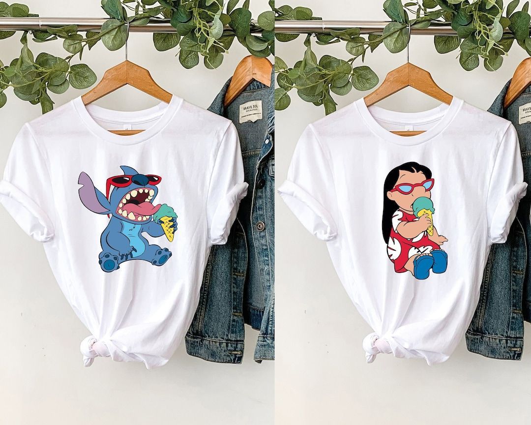 Colección de Stitch 
Playeras y tazas blancas