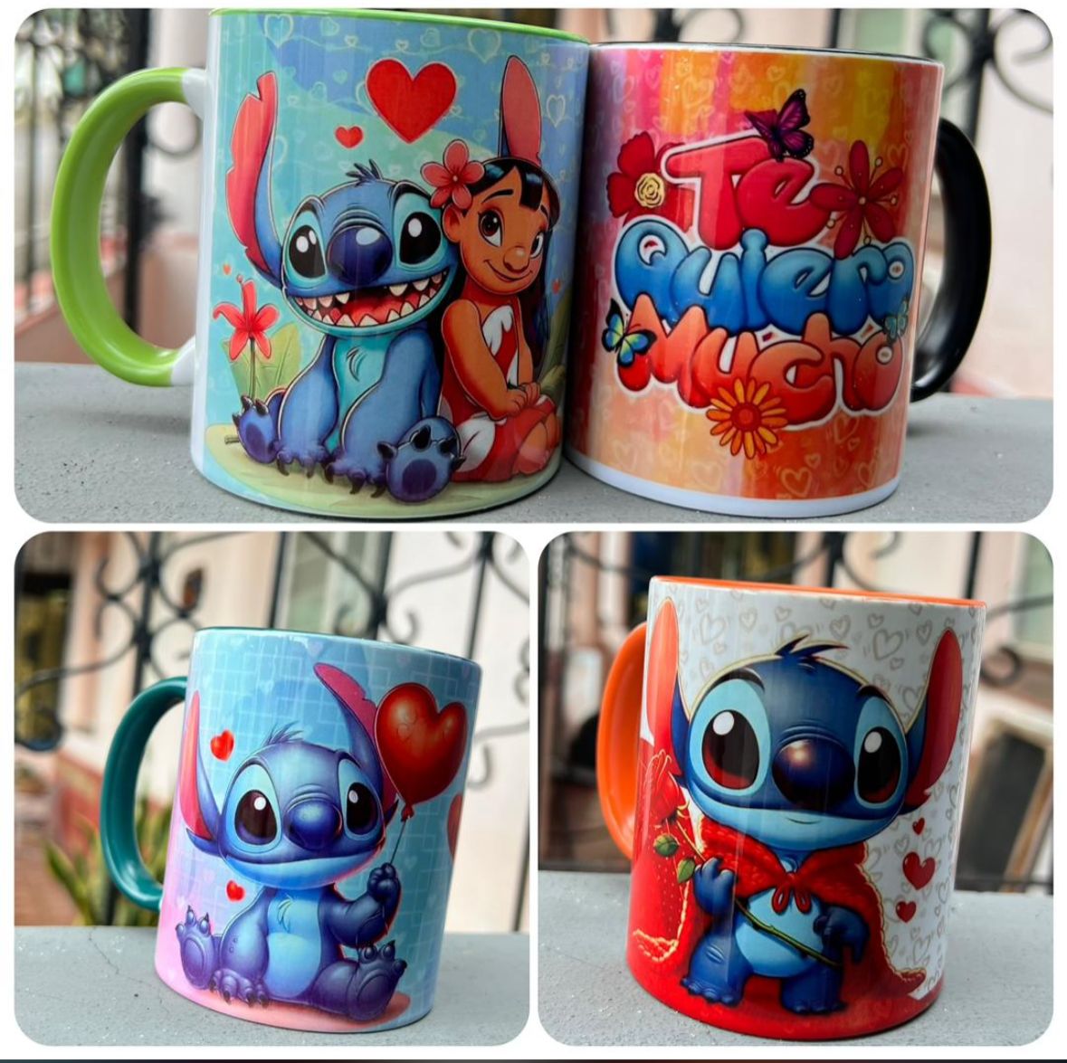 Colección de Stitch 
Playeras y tazas blancas