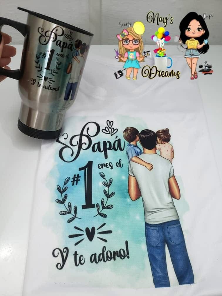 Jarras térmicas BLANCAS y playeras a juego