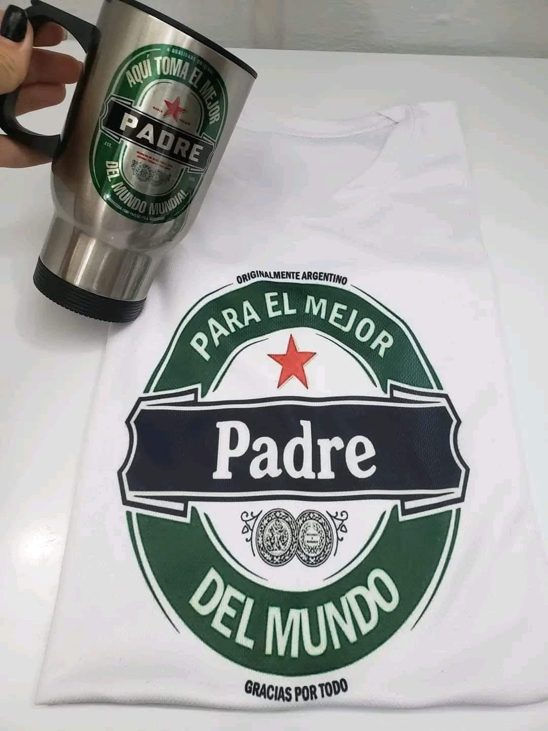 Jarras térmicas BLANCAS y playeras a juego