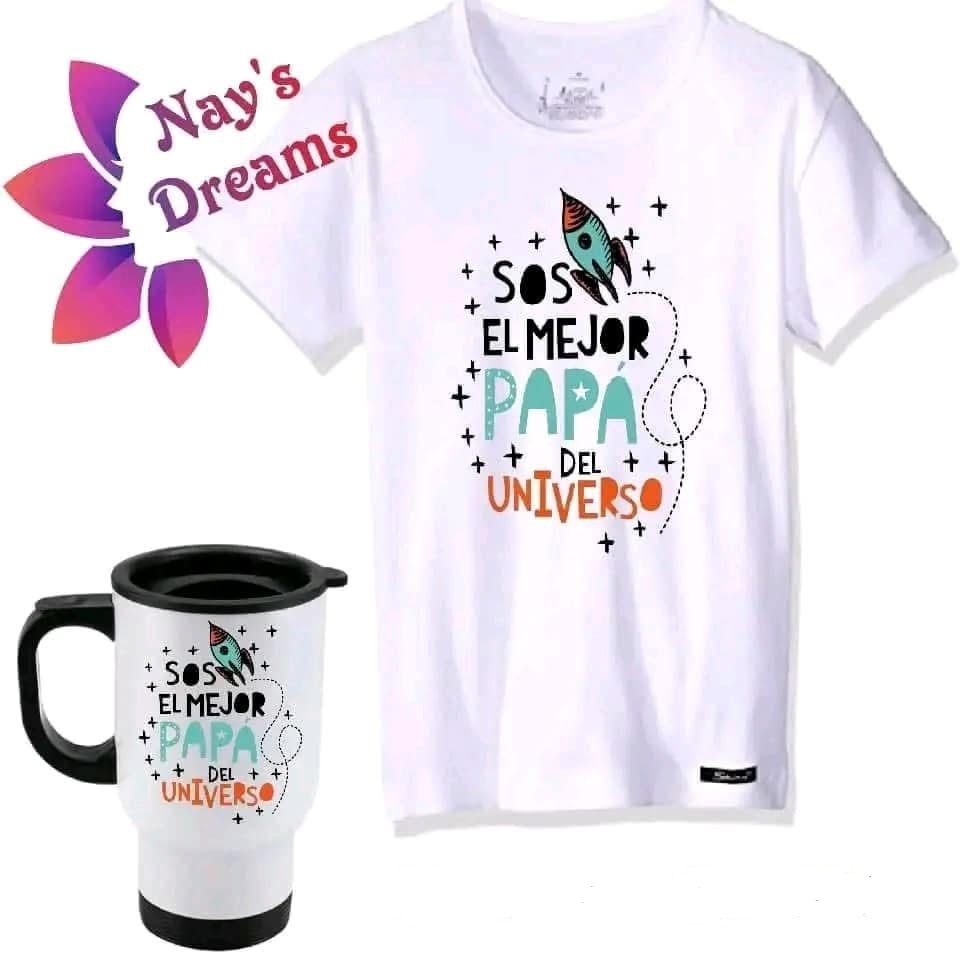 Jarras térmicas BLANCAS y playeras a juego