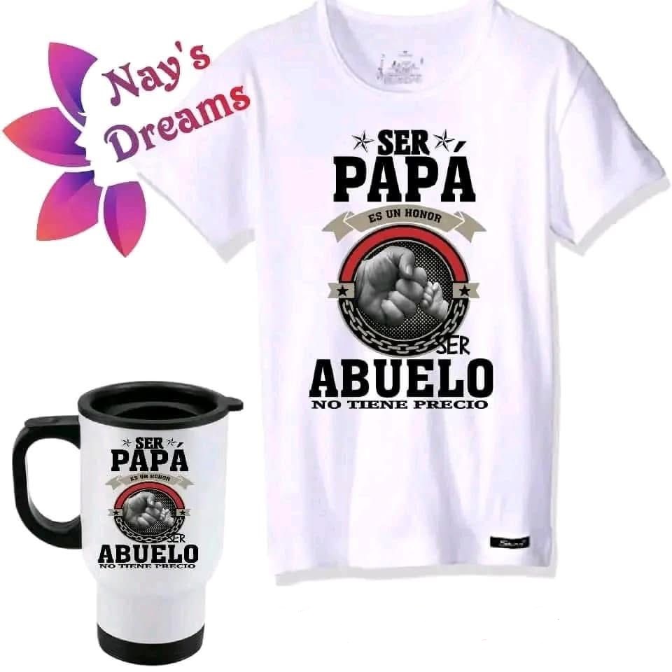 Jarras térmicas BLANCAS y playeras a juego